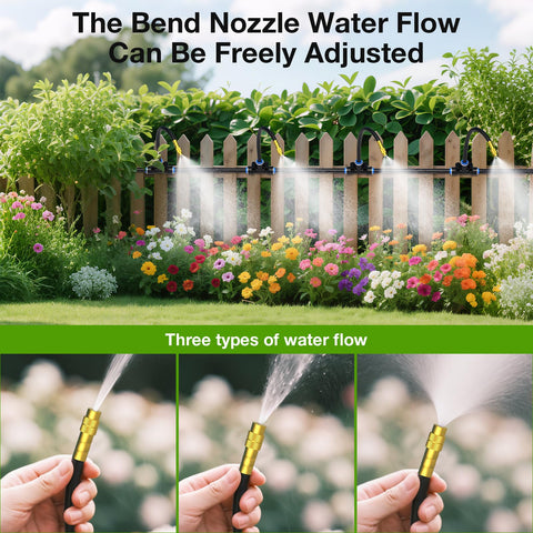 MIXC bendable emitter rods enable flexible placement in garden beds