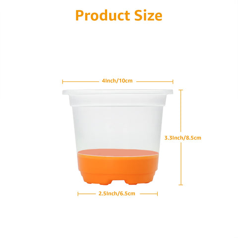 MIXC clear nursery pot with root observation view for monitoring growth