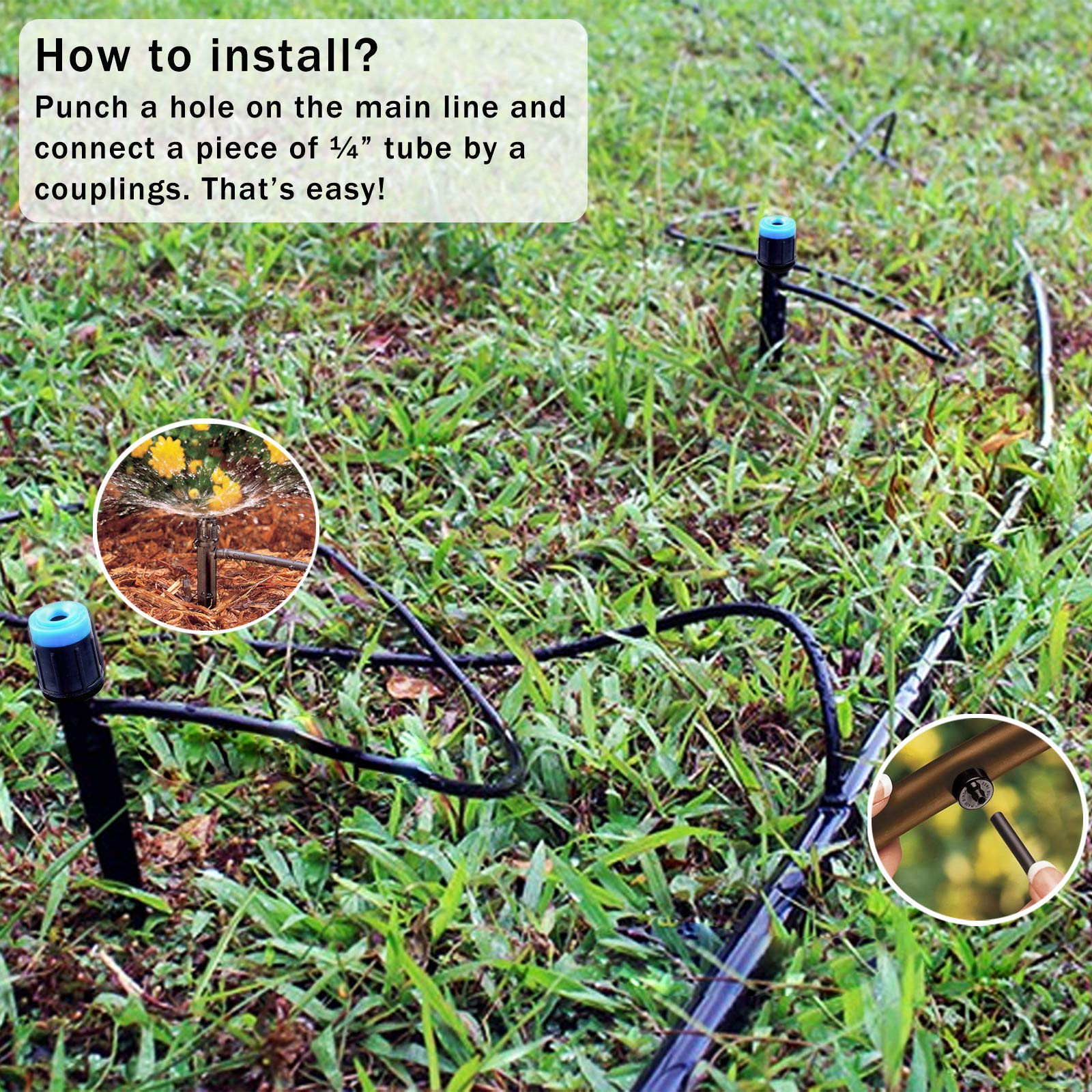 MIXC detachable and cleanable emitter simplifies maintenance and clog prevention.
