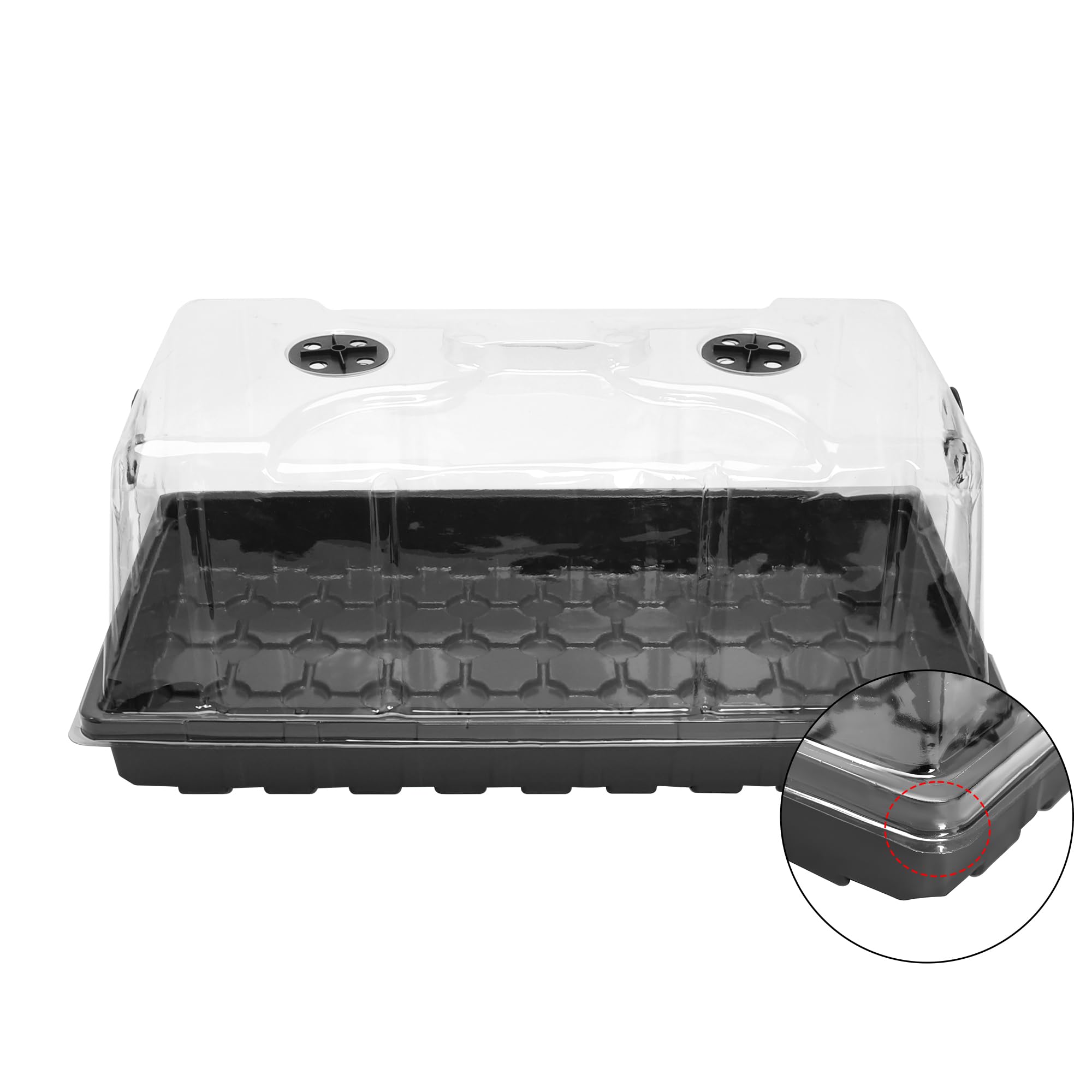 MIXC seed starting dome enables easy propagation setup on trays.