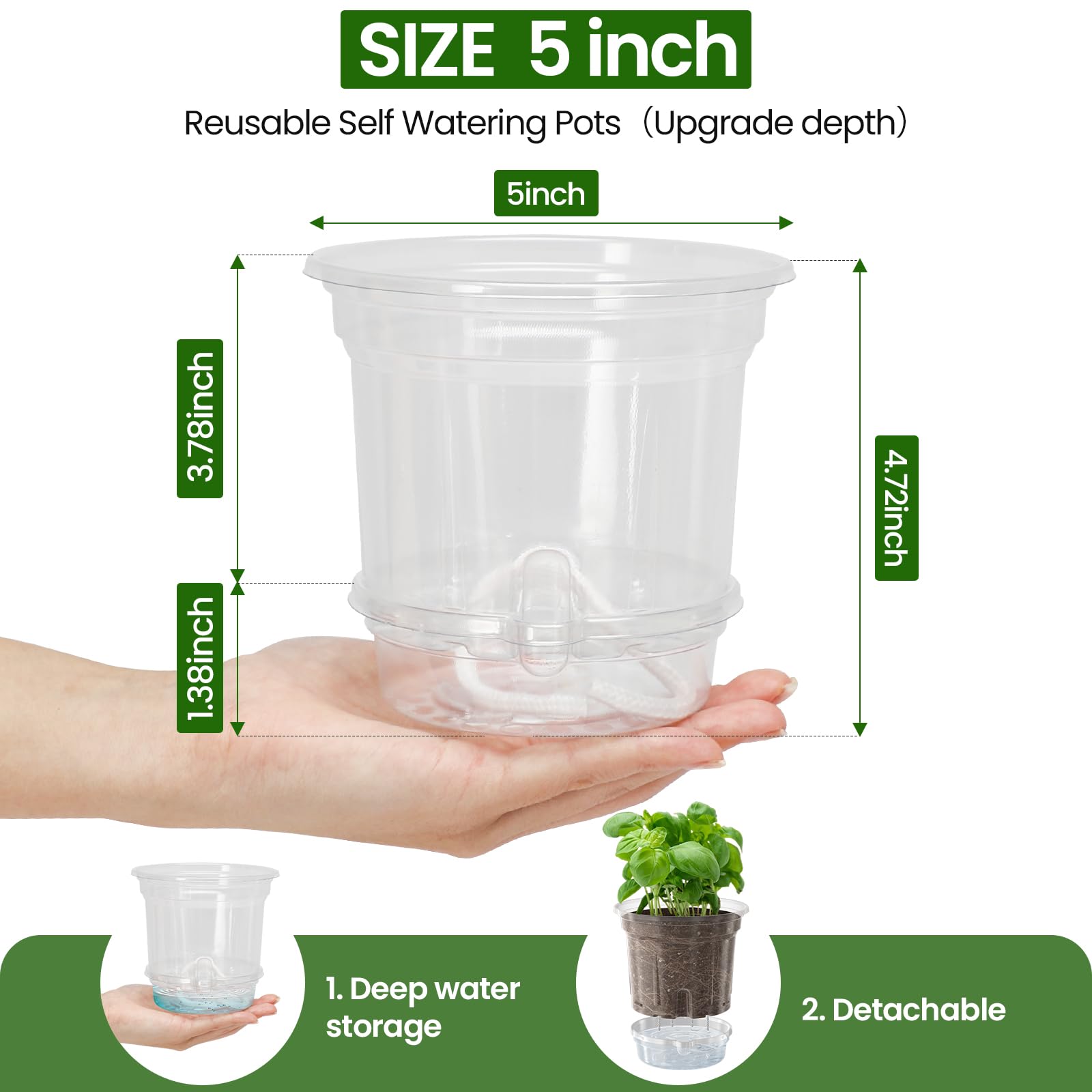 MIXC drainage holes and detachable saucer prevent overwatering and mess.