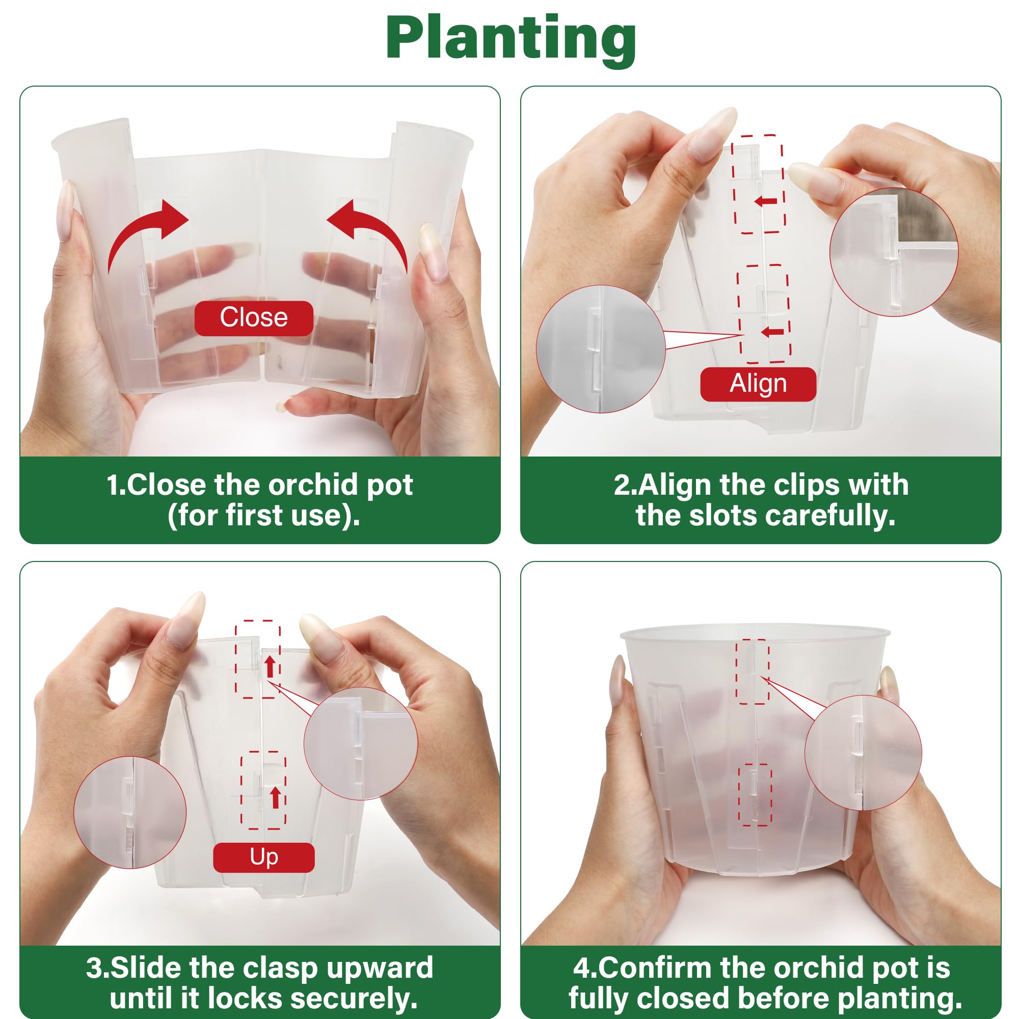 MIXC easy-transplant side-slot design simplifies repotting with minimal plant stress.