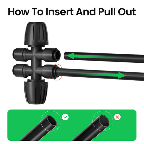 MIXC end cap for 1/4 inch tubing seals off unused branches to prevent leaks.