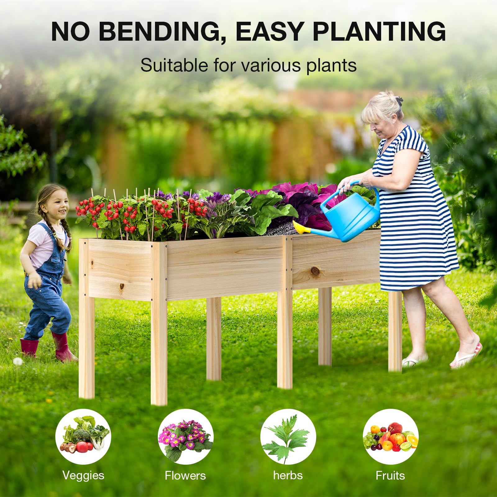 MIXC ergonomic 30-inch height enables back-friendly tending on balcony.