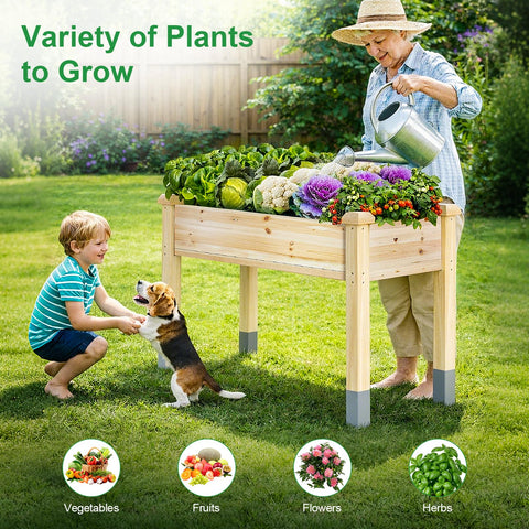 Mixc 31-inch ergonomic height reduces bending for comfortable gardening.