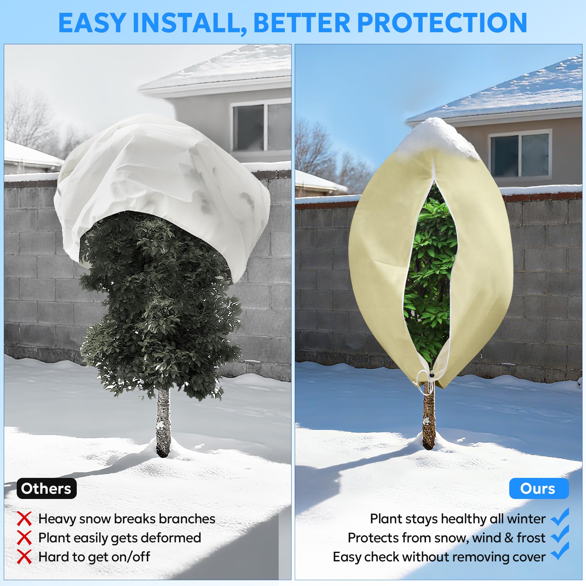 MIXC frost protection nonwoven fabric provides winter protection while letting moisture through