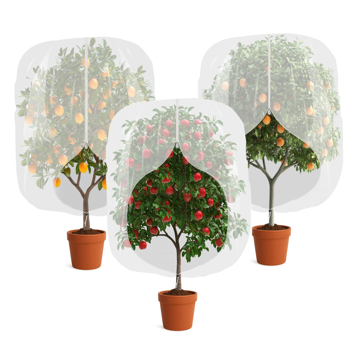 MIXC fruit tree netting with zipper enables easy harvest protection against birds