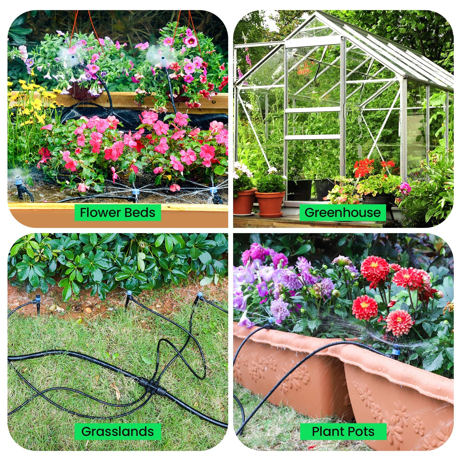 MIXC irrigation system supports raised beds and varied layouts.
