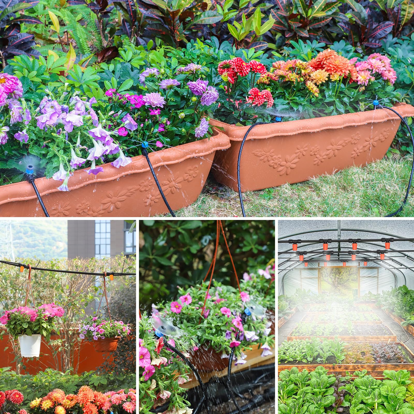 MIXC greenhouse water coverage ensures even irrigation across 160 sq ft