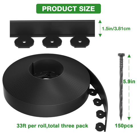 Mixc HDPE durable edging resists UV for long-lasting borders.
