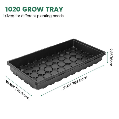 MIXC heavy-duty tray 1.2mm PP resists warping under damp soil.