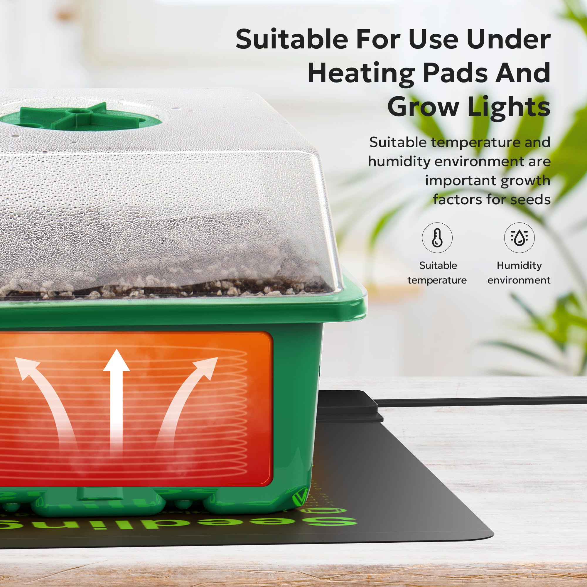 MIXC humidity dome close-up showing built-in vents for precise moisture control.