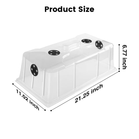 MIXC humidity dome tall design provides space for growing seedlings.