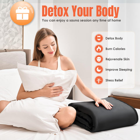 MIXC Infrared Sauna Blanket portable design ready for home gym or bedroom setup.