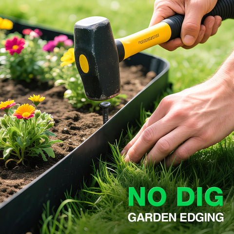 MIXC lawn border application separates beds from paths with clean lines.