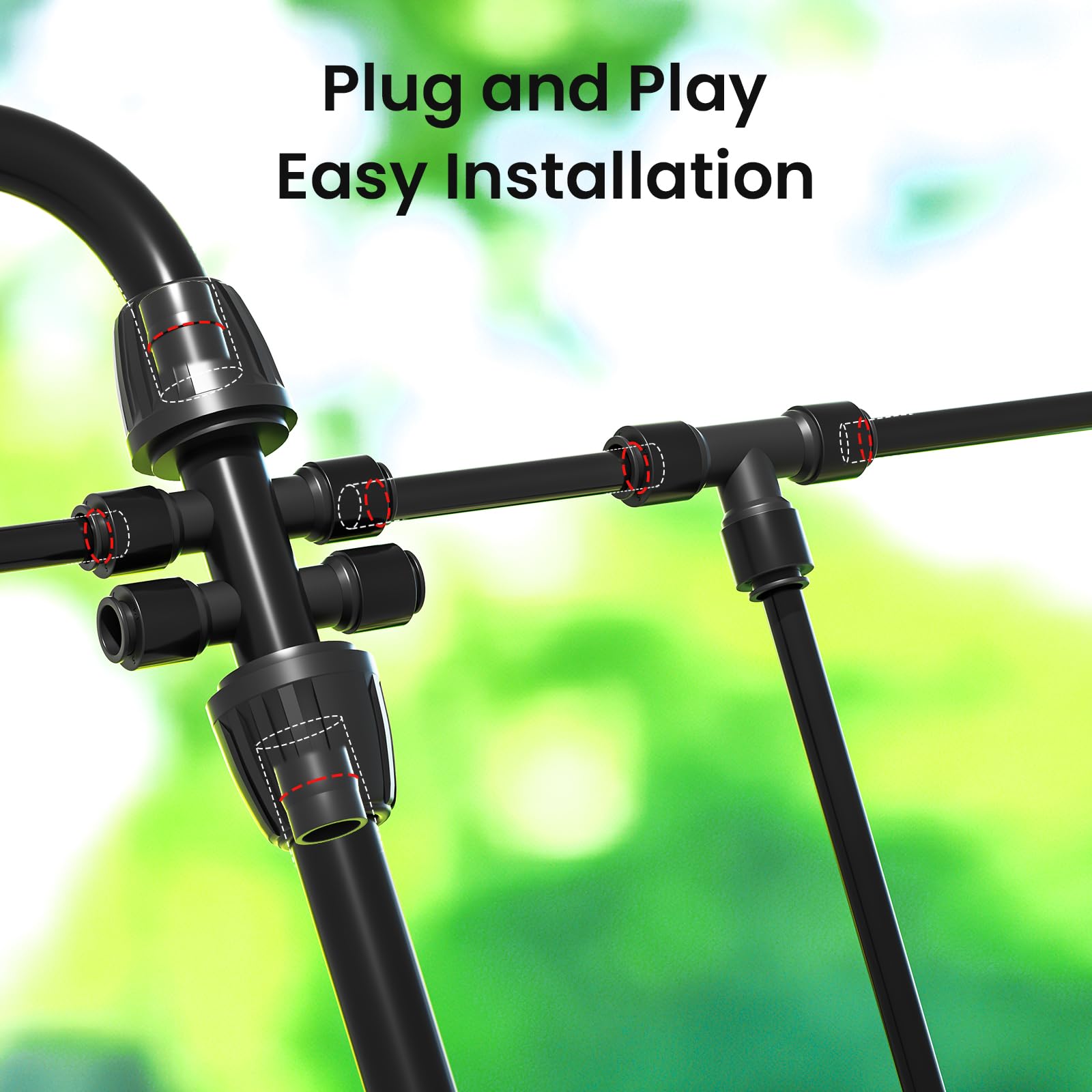 MIXC mainline setup guiding water to multiple zones.