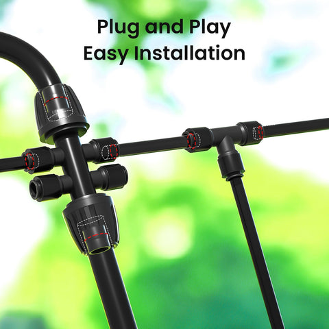 MIXC mainline setup guiding water to multiple zones.