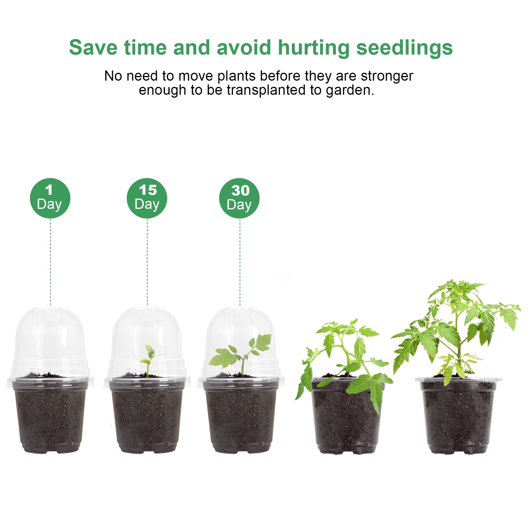 MIXC stackable nursery pots design saves space during propagation.
