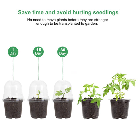 MIXC stackable nursery pots design saves space during propagation.