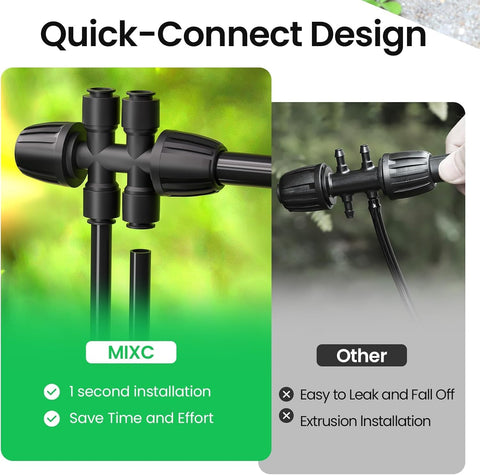 MIXC quick-connect 4way enables fast tubing connections