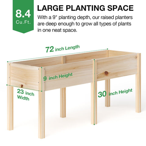 MIXC raised garden bed with six legs supports stable outdoor growing.