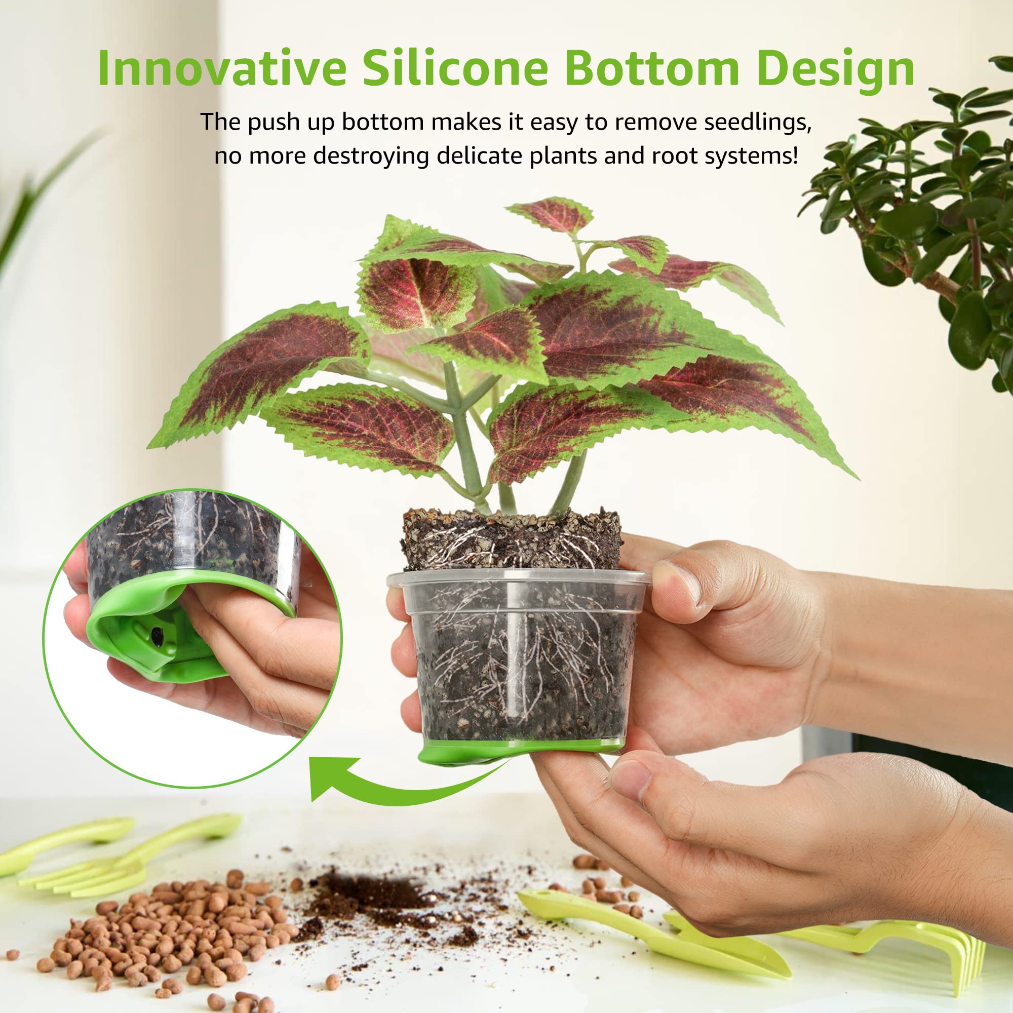 MIXC reusable polypropylene pot showing durability for seedlings across seasons