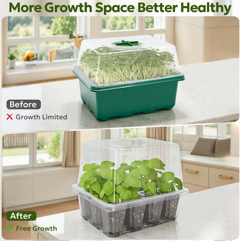 MIXC seed starter kit full-spectrum LED light promotes steady growth