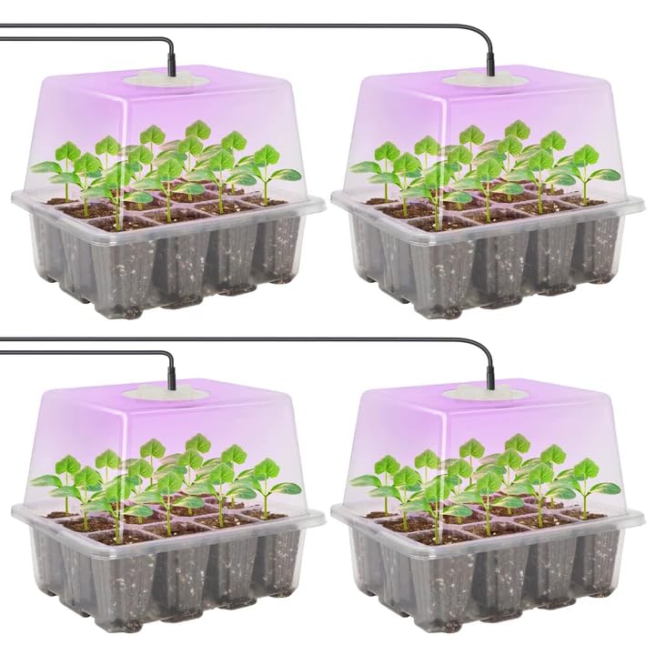 MIXC seed starter kit with grow light and elevated dome supports indoor germination