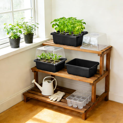 MIXC seed starter setup suits indoor and outdoor gardens.