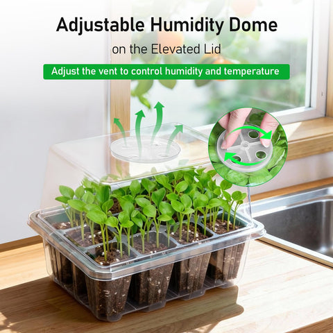 MIXC seed starter tray features drainage holes to prevent overwatering