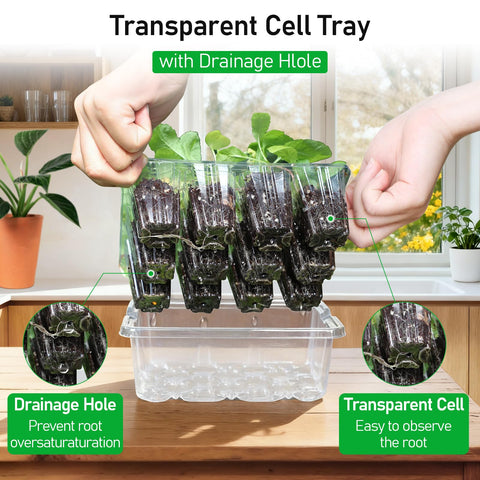 MIXC seed starter tray compatible with heat mats for warmer germination
