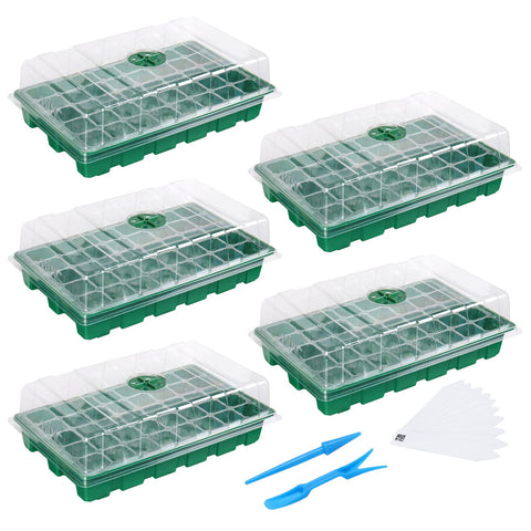 MIXC seed starter tray with 40 cells per tray, clear view for monitoring seedlings.