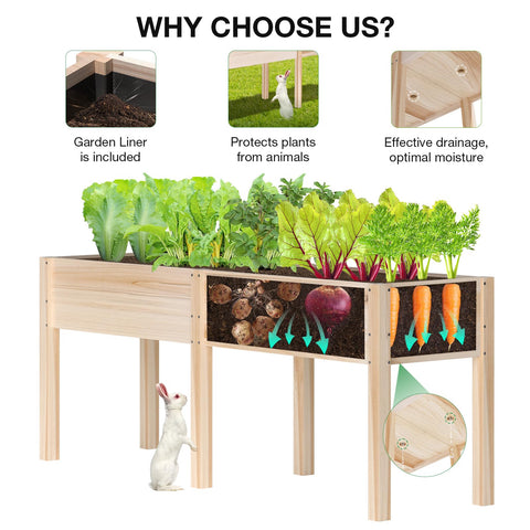 MIXC solid fir wood frame emphasizes durable, weather-resistant construction.