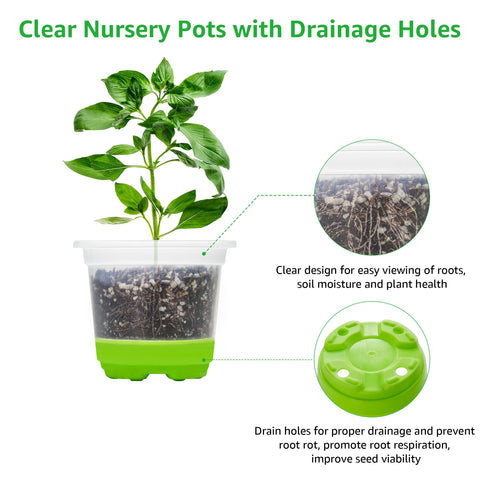 MIXC reusable PP material nursery pot emphasizes durability and long-term use