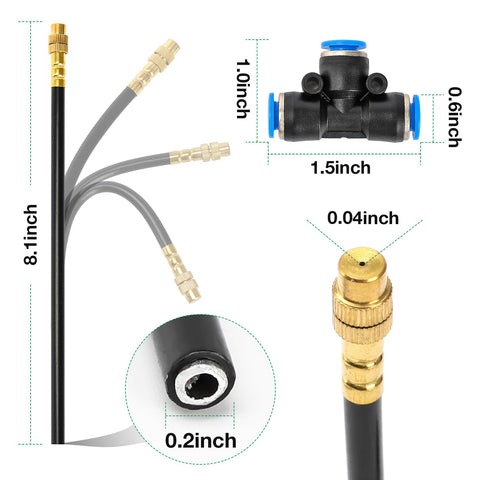 MIXC three-way quick connectors enable branching watering.