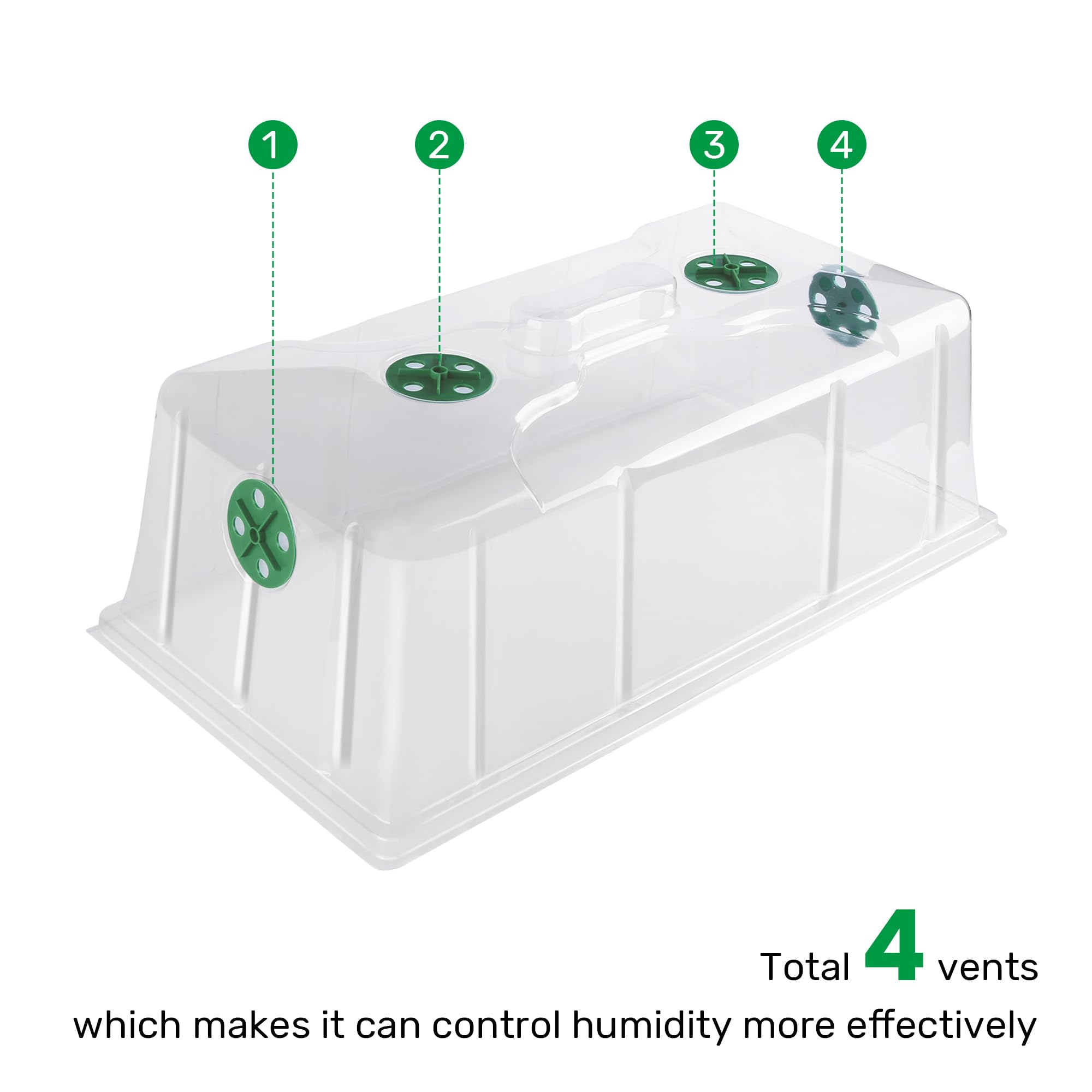 MIXC tight-seal propagation dome retaining warmth and moisture