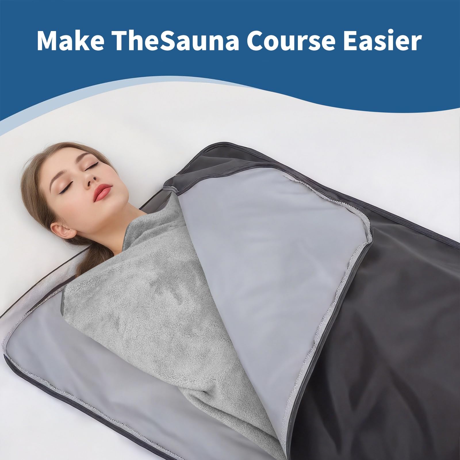 MIXIAO premium microfiber sauna towel in gray feels gentle on skin.