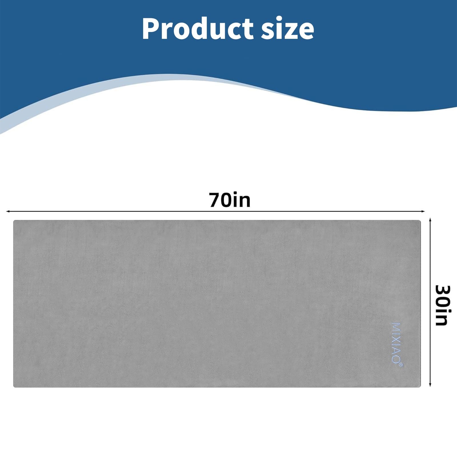 MIXIAO soft microfiber sauna towel showing absorbent texture for moisture wicking.