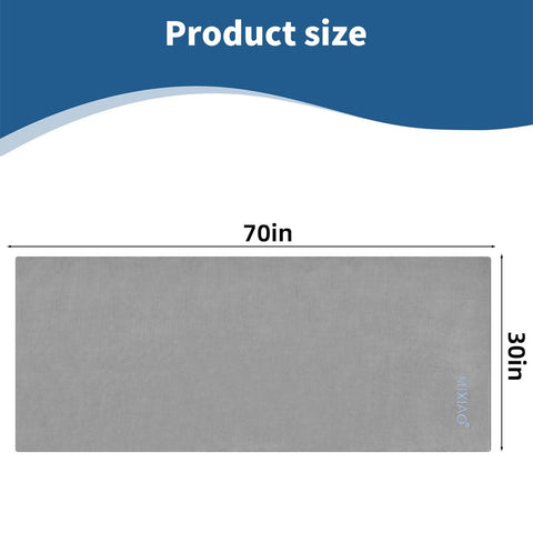MIXIAO soft microfiber sauna towel showing absorbent texture for moisture wicking.