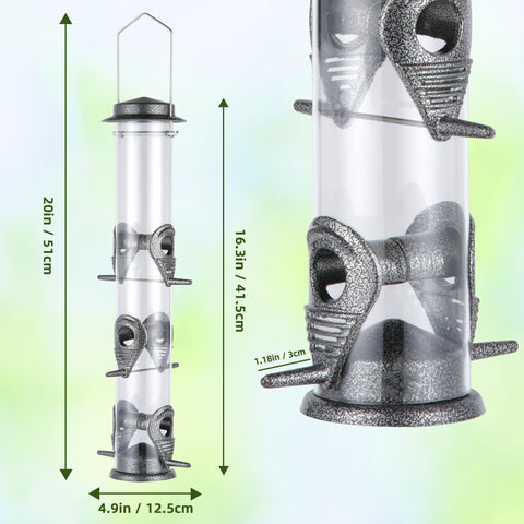 MIXXIDEA feeder showing six perches for multiple birds at once