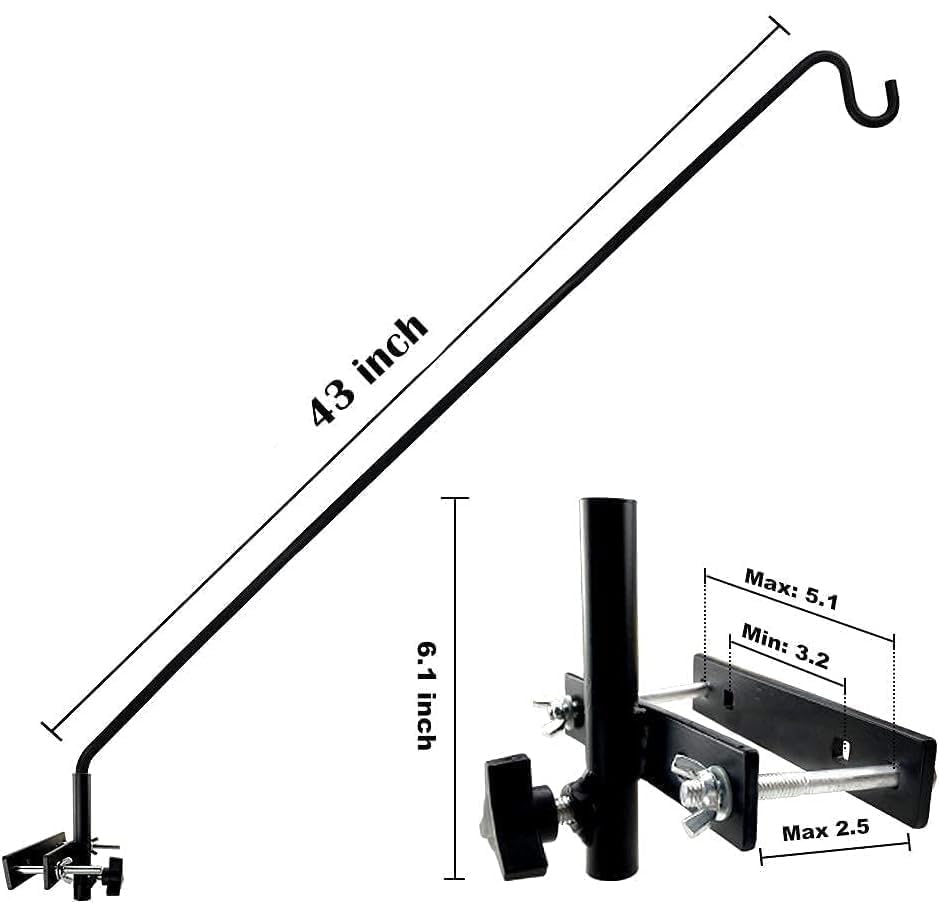 MIXXIDEA 360-degree rotate fence hook lets you angle for sun and wind