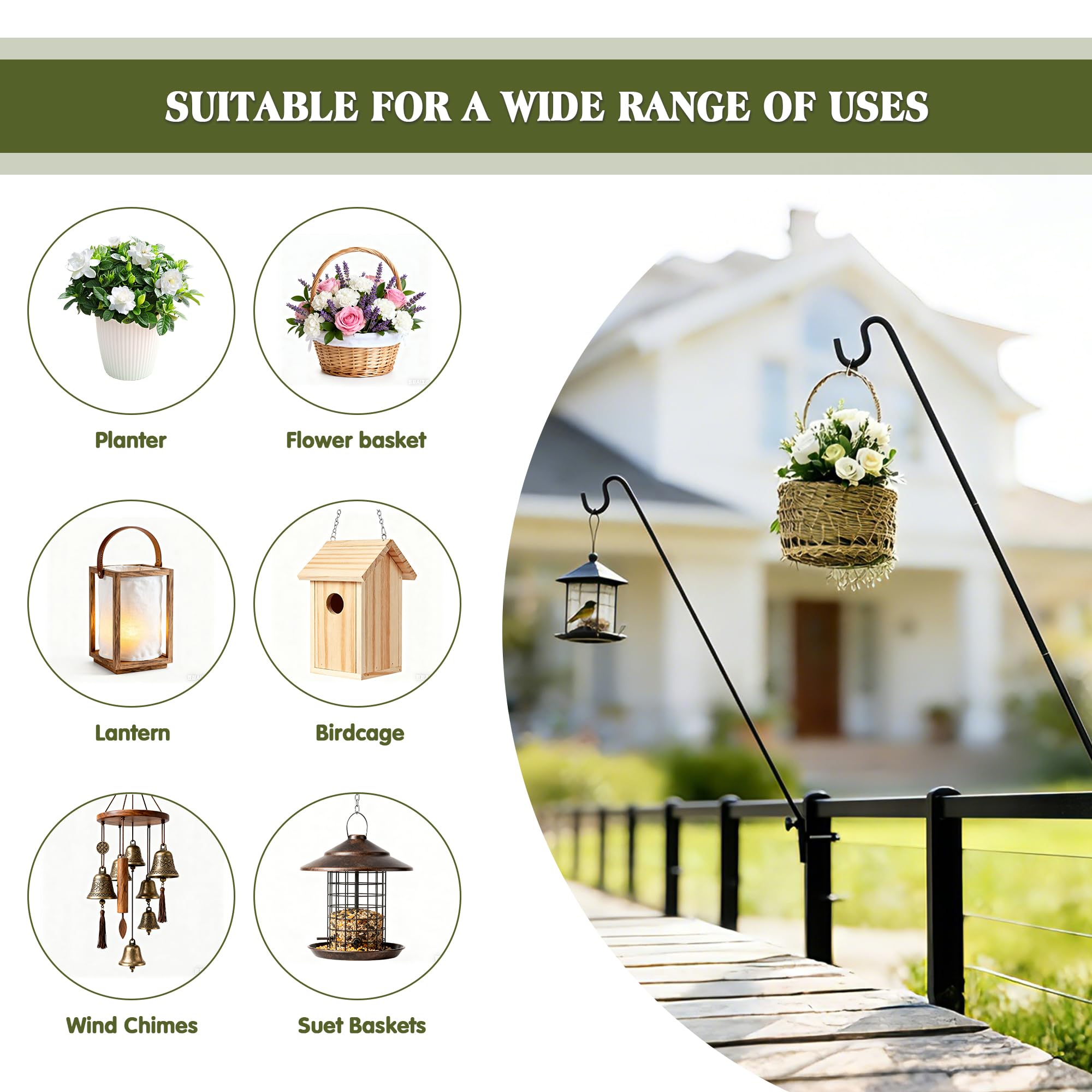MIXXIDEA adjustable clamp fence hanger fits most fences securely