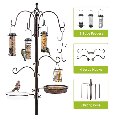 MIXXIDEA adjustable pole offers flexible height for optimal bird visibility.