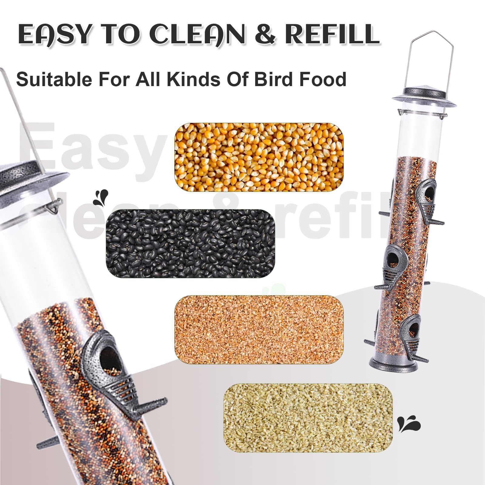 Durable 1.4mm shell of MIXXIDEA bird feeder resisting outdoor wear