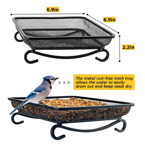 MIXXIDEA outdoor bird feeder in a garden setting ready for year-round viewing