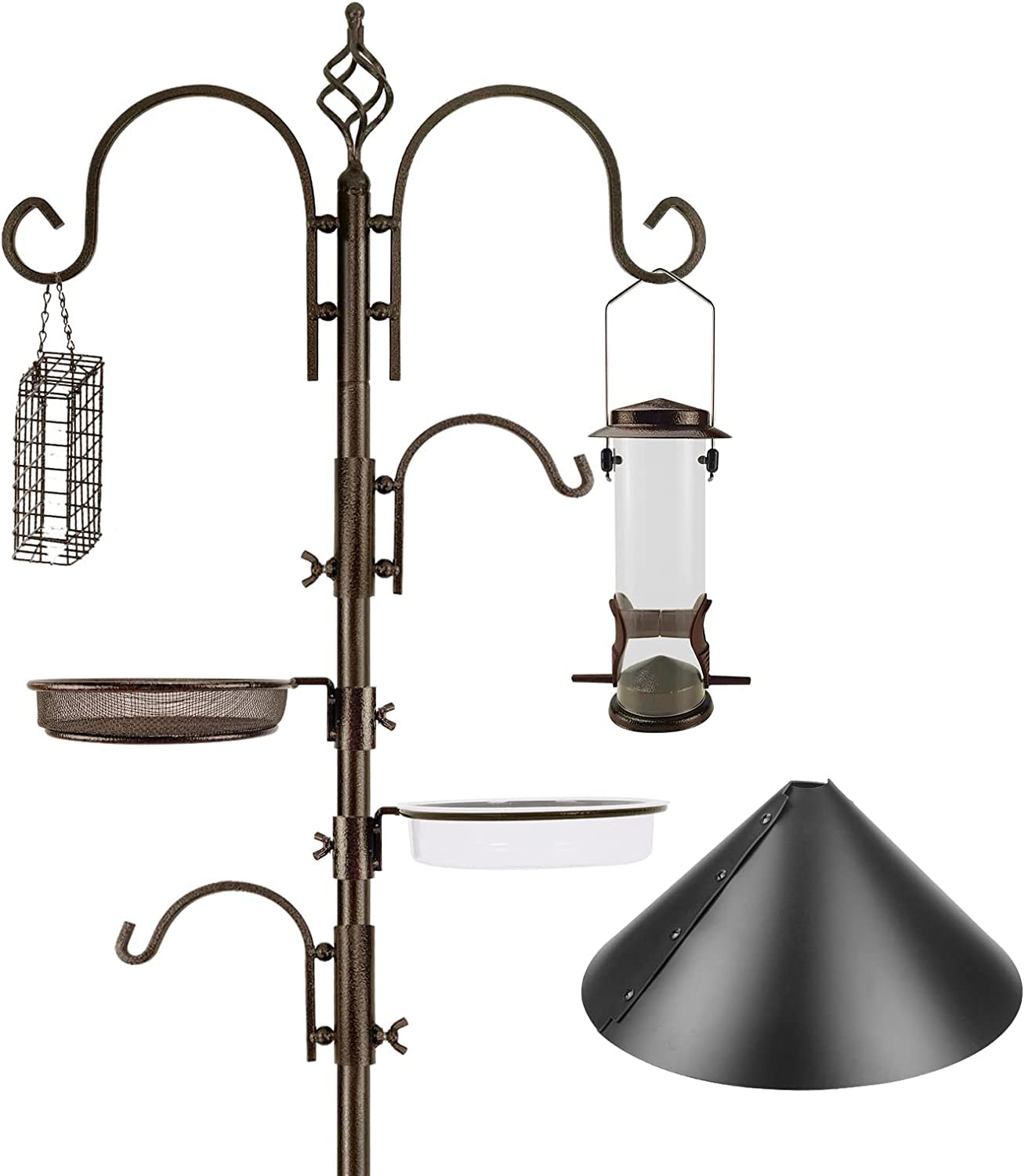 MIXXIDEA bird feeding station pole ready for backyard viewing and bird attraction
