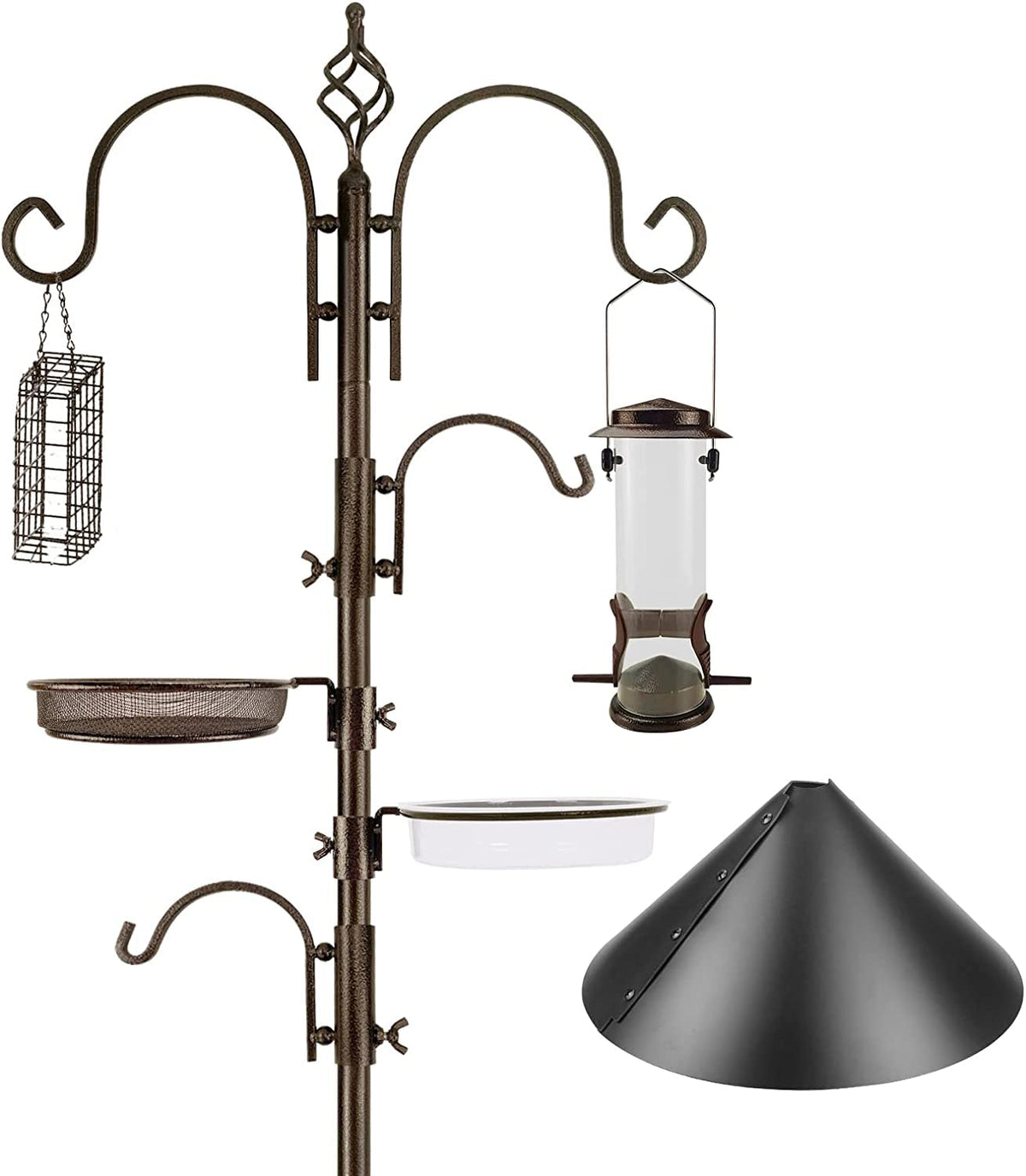MIXXIDEA bird feeding station pole ready for backyard viewing and bird attraction
