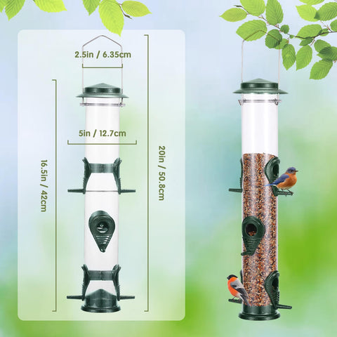 MIXXIDEA clear tube design showing seed levels for easy monitoring