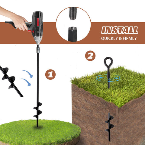 MIXXIDEA dog tie-out stake keeps pets secure outdoors.