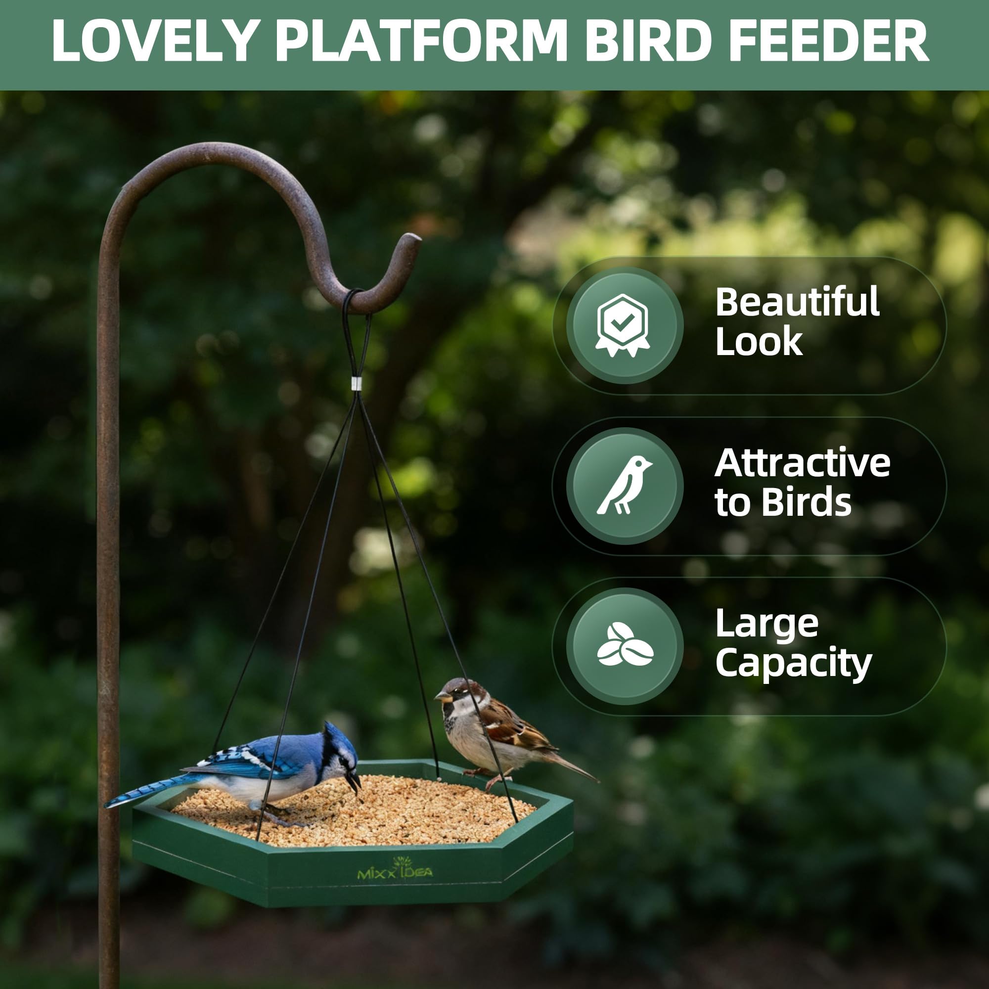 MIXXIDEA double-layer tray with nails for corn prep supports wildlife feeding.